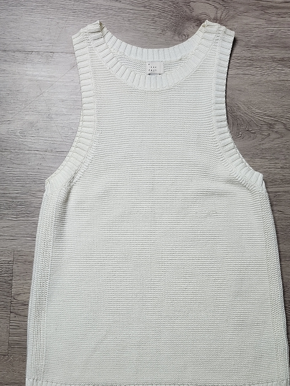 a new day White Textured Knit Crewneck Sweater